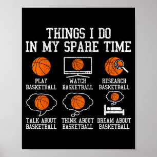 Affiche Choses de basketball que je fais pendant mon temps