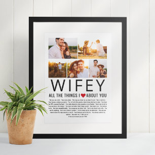 Affiche Choses de collage de photo de femme que nous aimon