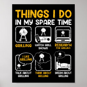 Affiche Choses que je fais pendant mon temps libre - BBQ