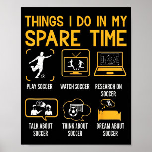 Affiche Choses que je fais pendant mon temps libre Footbal