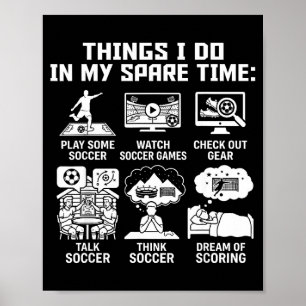 Affiche Choses que je fais pendant mon temps libre Footbal