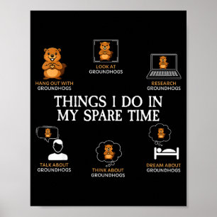 Affiche Choses que je fais pendant mon temps libre Funny G