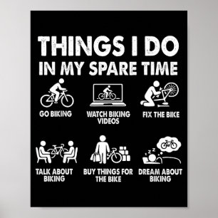 Affiche Choses que je fais pendant mon temps libre Vélo dr
