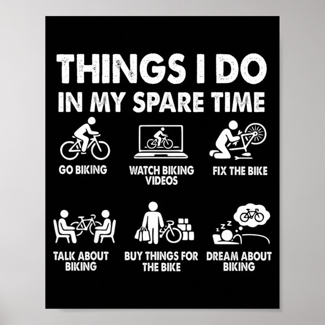 Affiche Choses que je fais pendant mon temps libre Vélo dr (Devant)