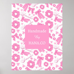 Affiche Chouchous Rose Fille Motif Accessoire de Cheveux M