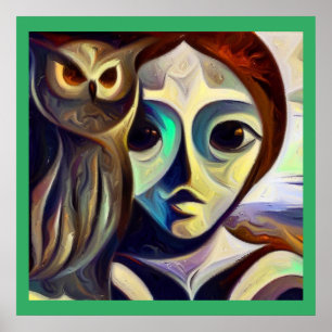 Affiche Chouette animale 3