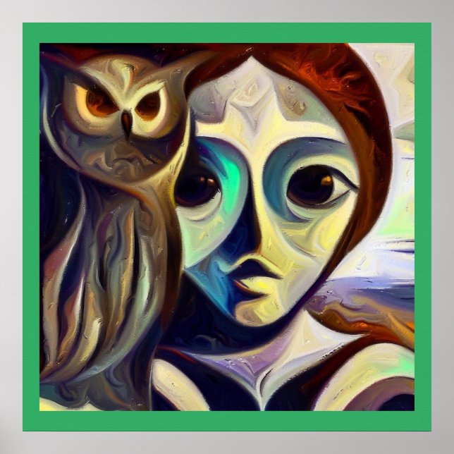 Affiche Chouette animale 3 (Devant)