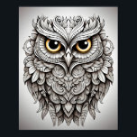 Affiche Chouette animale de dessin noir et blanc<br><div class="desc">Transformez votre espace en un royaume de fantaisie et de charme avec notre Poster "Black and White Cartoon Animal Owl". Ce design enchanteur allie simplicité et charme décalé d'une chouette de dessin animé, créant une oeuvre d'art qui séduit autant les adultes que les enfants. Les tons noir et blanc apportent...</div>