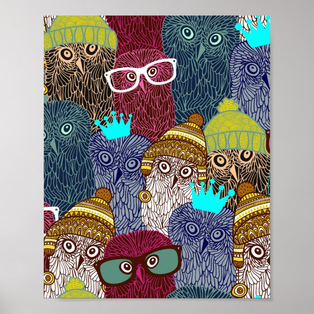 Affiche Chouette dans la couronne (Devant)