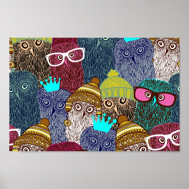 Affiche Chouette dans la couronne (Devant)