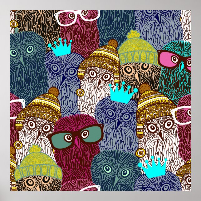 Affiche Chouette dans la couronne (Devant)