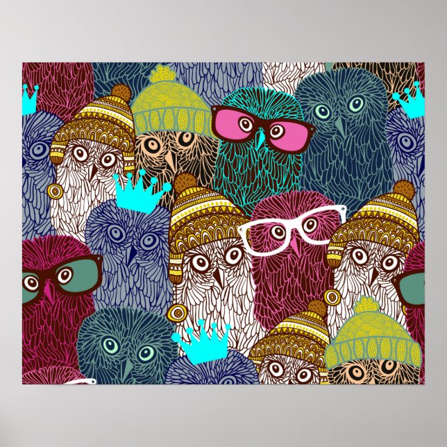 Affiche Chouette dans la couronne (Devant)