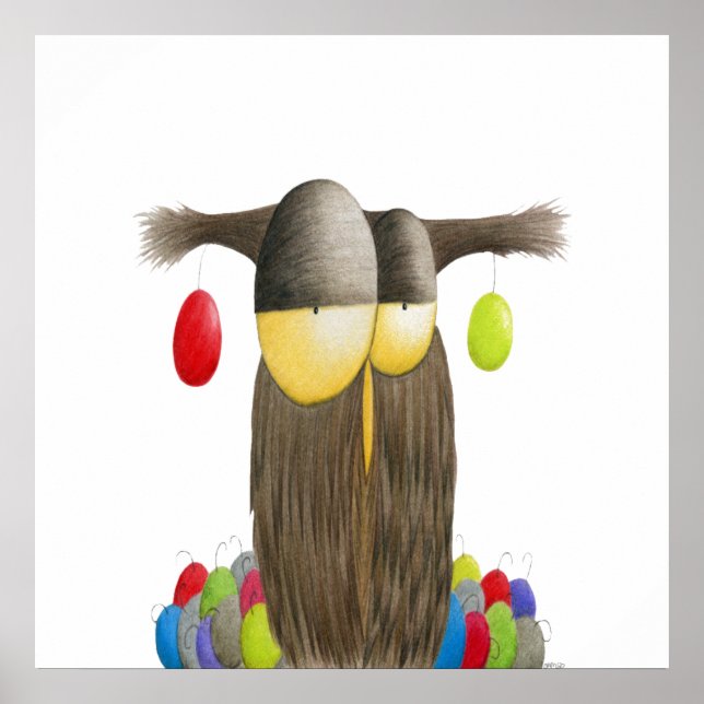 Affiche Chouette de Noël (Devant)