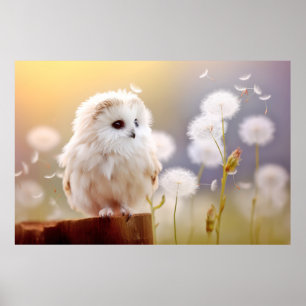 Affiche Chouette Oiseau sauvage Animal Tranquille Pacifiqu