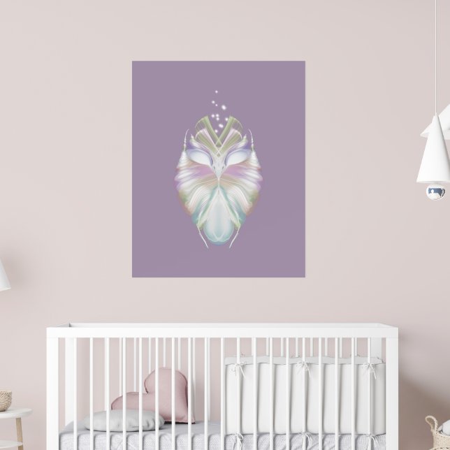 Affiche Chouette Oracle Pastel Purple (Pépinière 2)