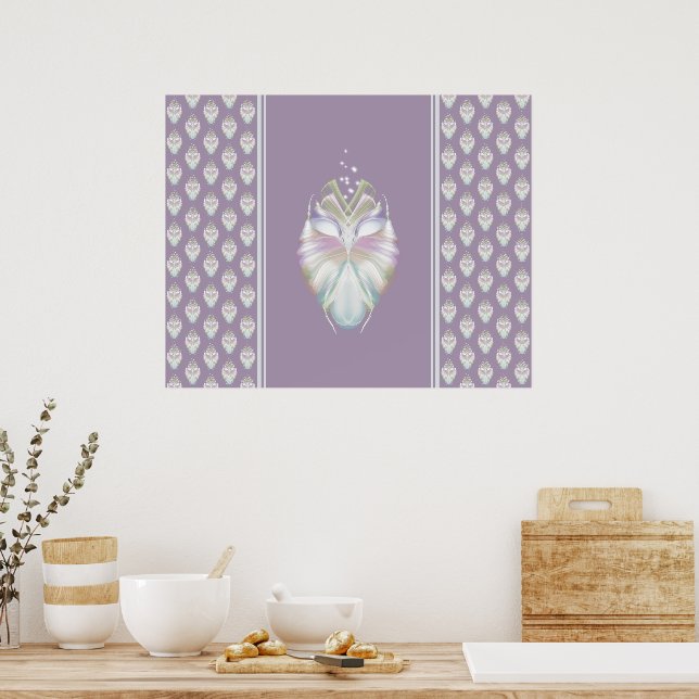 Affiche Chouette Oracle Pastel Purple (Cuisine)