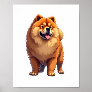 Affiche Chow Chow Chien Chien chinois race pour un Chow Ch
