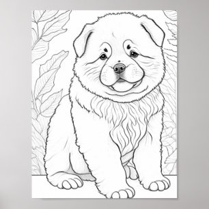Affiche Chow Dog Couleur adulte