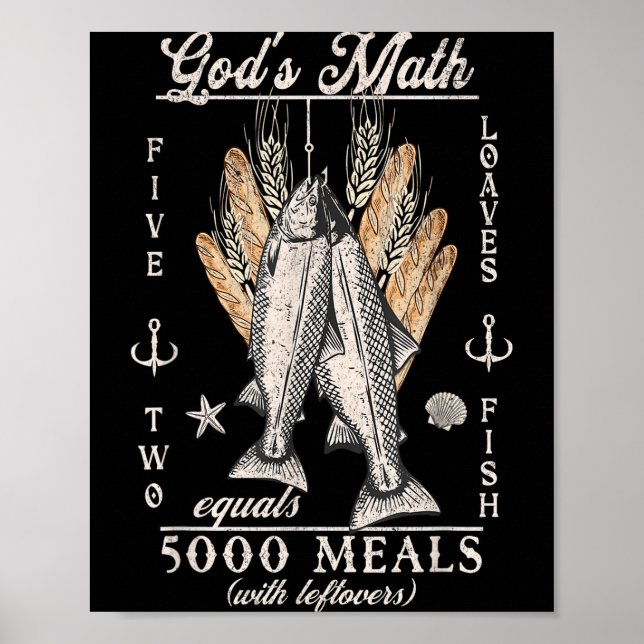 Affiche Chrétien 2 Poissons 5 Breads 5000 Contre _2  (Devant)