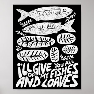 Affiche Chrétien 2 Poissons 5 pains 5000 Contre
