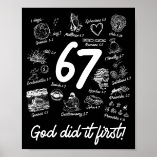 Affiche Chrétien 6 7 Mème Six Sept 67 Verset Biblique Écri