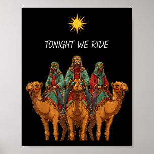 Affiche Chrétien ce soir nous chevauchons 3 Rois Mages Noë