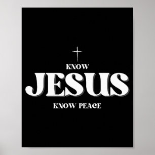 Affiche Chrétien Connaître Jésus Connaître Paix Religion D