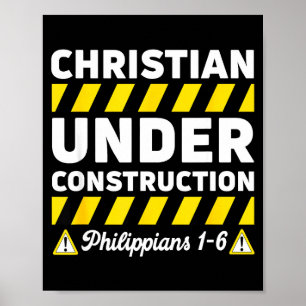 Affiche Chrétien drôle en construction Philippiens 1-6 S
