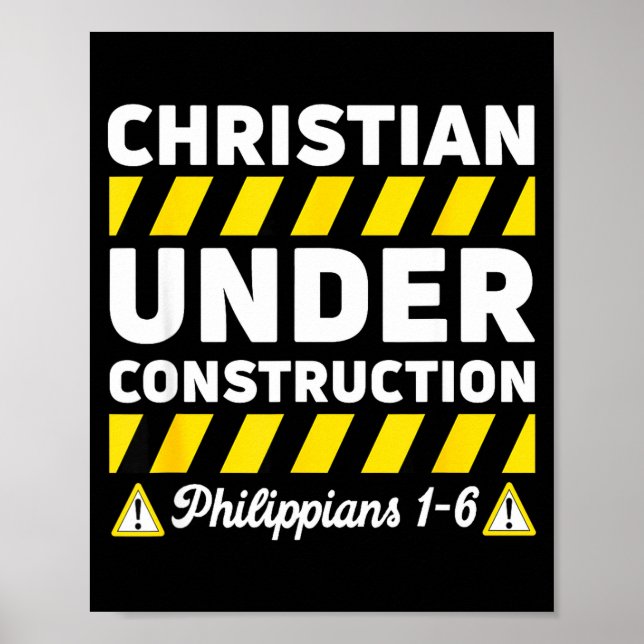 Affiche Chrétien drôle en construction Philippiens 1-6 S (Devant)