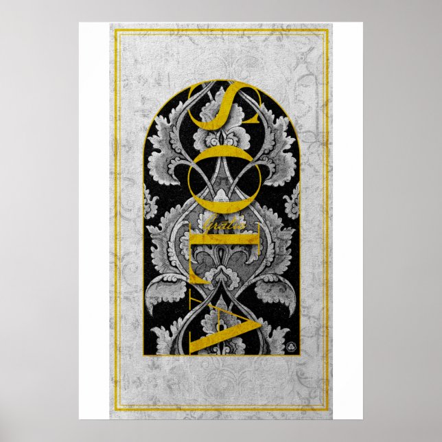 AFFICHE CHRÉTIEN GRACE SEUL SOLA GRATIA (Devant)