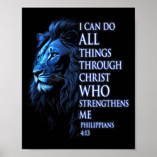Affiche Chrétien Je peux faire toutes choses par Christ Li