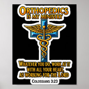 Affiche Chrétien Orthopédiste Docteur Orthopédie Est Mon M