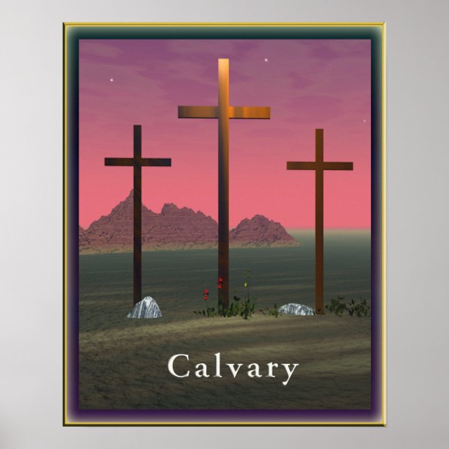affiche chrétienne calvaire (Devant)