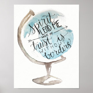 Affiche chrétienne, chanson de coteaux, globe art