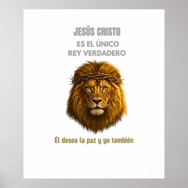 Affiche Chrétienne Lion de Juda Jésus Roi Véritabl (Devant)