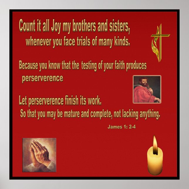 Affiche chrétienne Livre de Jacques 1 (Devant)