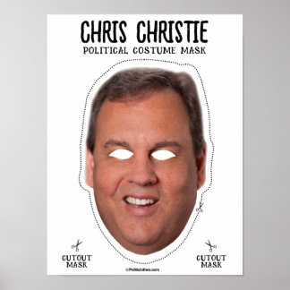 Affiche Chris Christie Costume Masque