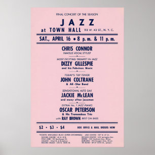 Affiche Chris Connor - Dizzy Gillespie - John Coltrane