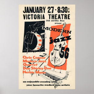 Affiche Chris Connor - MJQ - Don Shirley - Herbie Mann