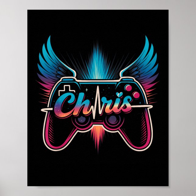 Affiche Chris Groovy Prénom D Chris Contrôle Jeu Mème  (Devant)