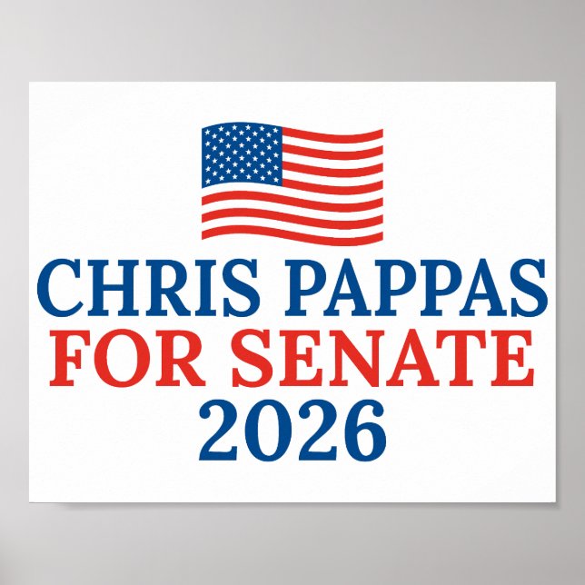 Affiche Chris Pappas au Sénat Élection 2026 (Devant)