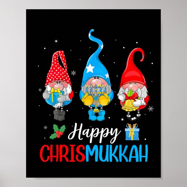 Affiche Chrismukkah Gnomes Joyeux Noël Et Joyeux Hanuk (Devant)