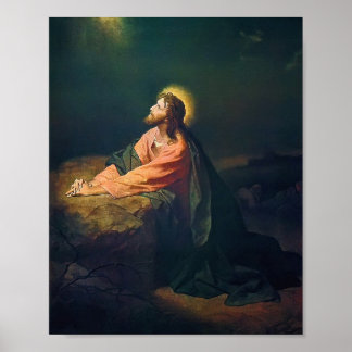Affiche Christ à Gethsémani Heinrich Hofmann Peinture