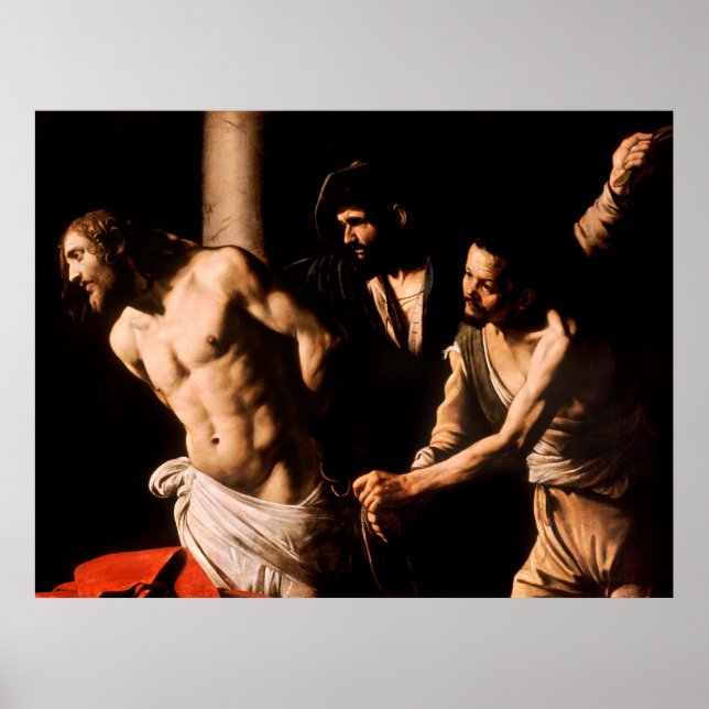 Affiche Christ à la Colonne par Caravaggio (1607) (Devant)