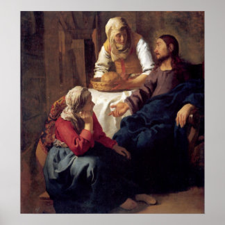 Affiche Christ à la Maison de Marie et Marthe