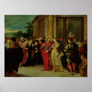 Affiche Christ and the Woman Taken in adultery