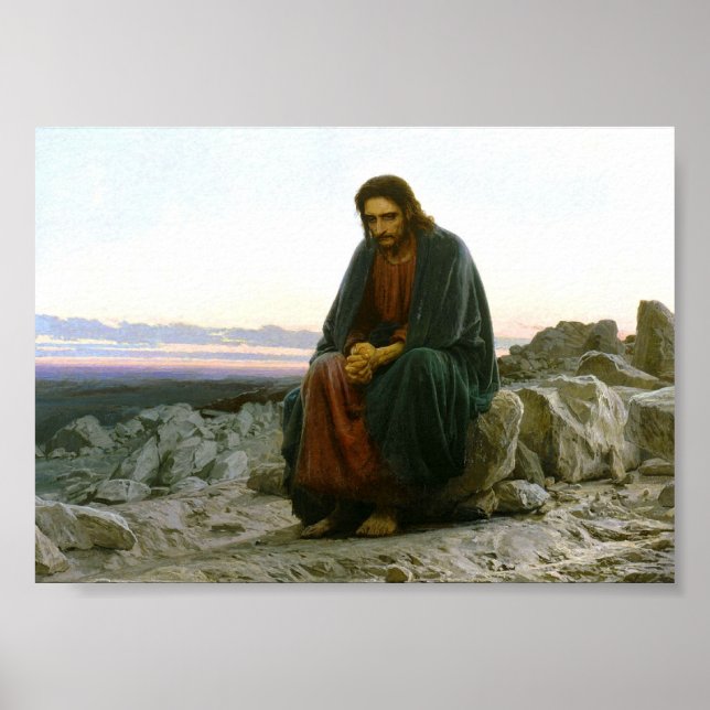 Affiche Christ dans le désert (Devant)