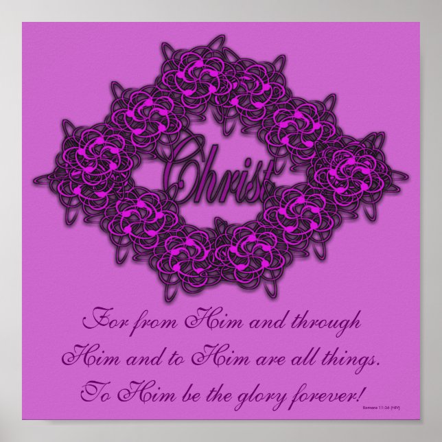 Affiche Christ est le centre - Mode rose (Devant)
