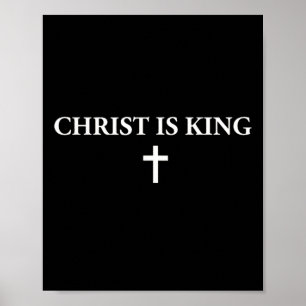 Affiche Christ est roi Croix chrétienne Religieux Jésus Ho