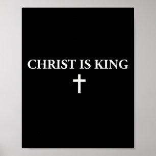 Affiche Christ est roi Croix chrétienne Religieux Jésus Ho